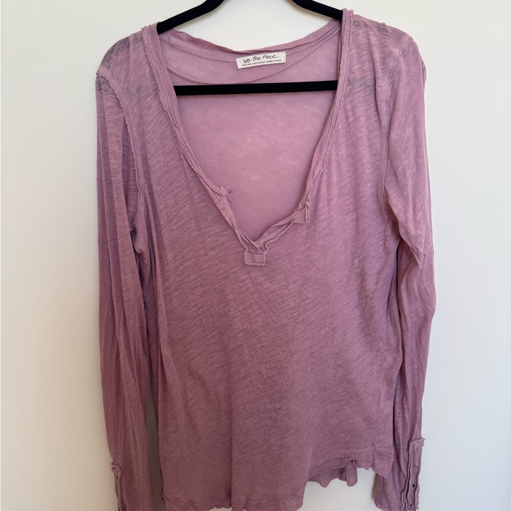 Women's Lavender Long Sleeve Top